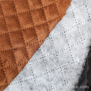 100% polyester micro microfiber gewatteerde suede sofa-stof